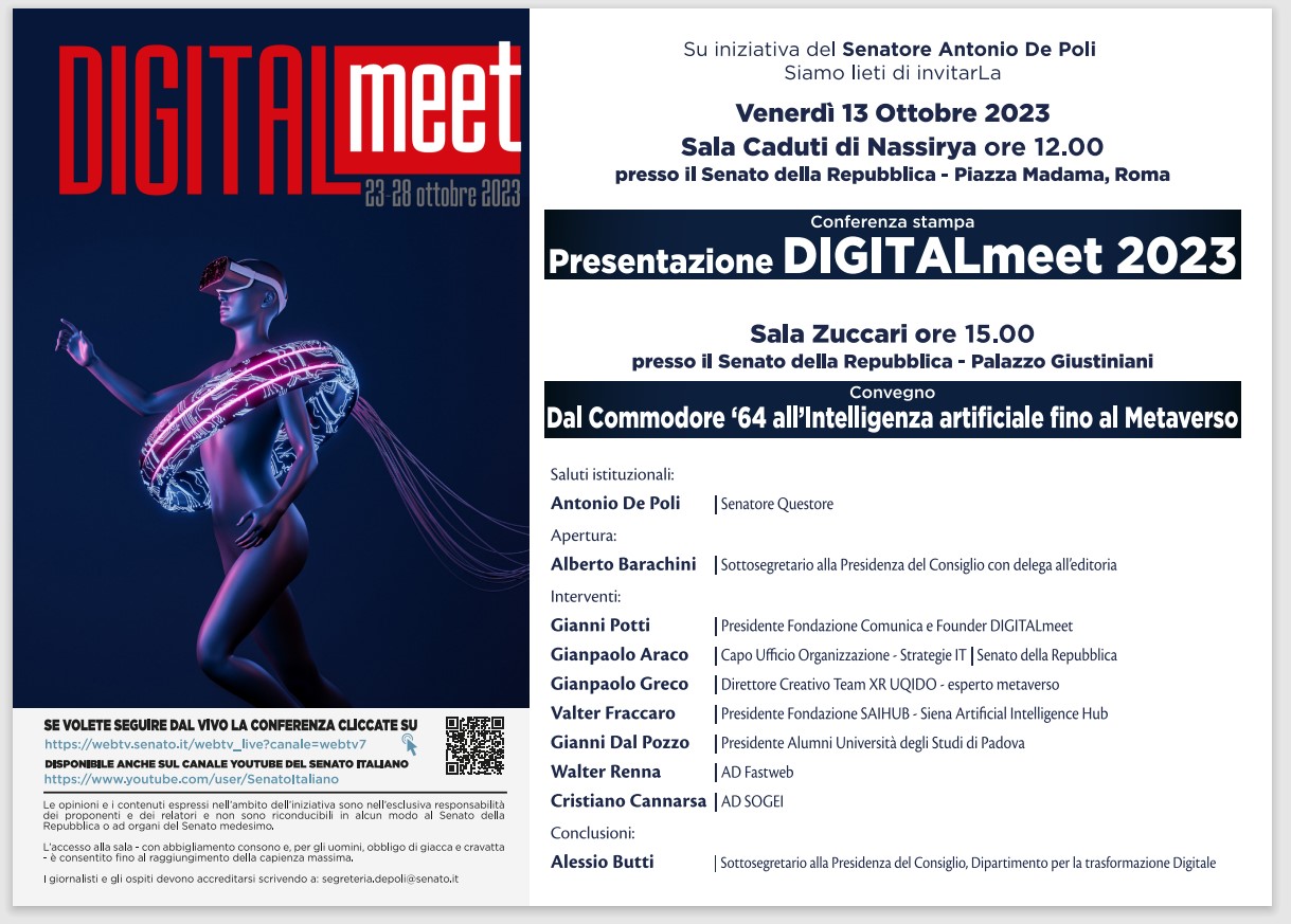 Conferenza stampa di presentazione di DIGITAL MEET 2023